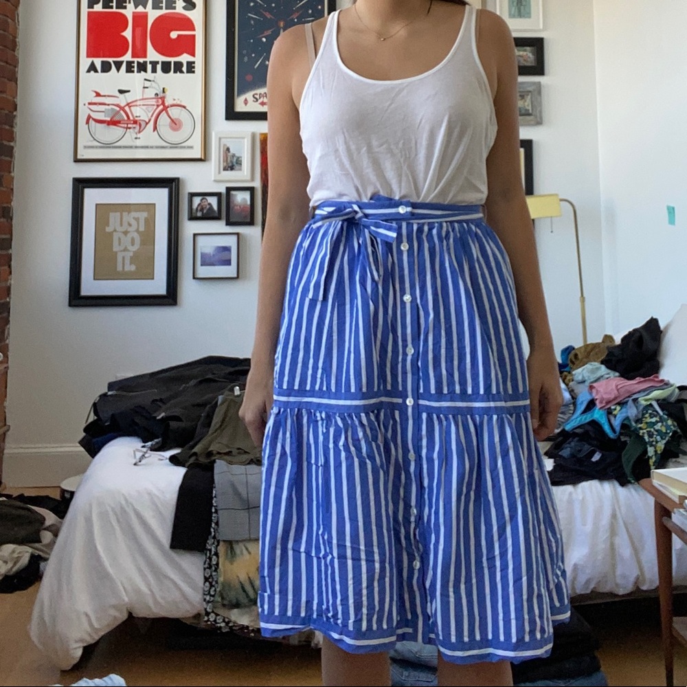 JCREW stripped skirt